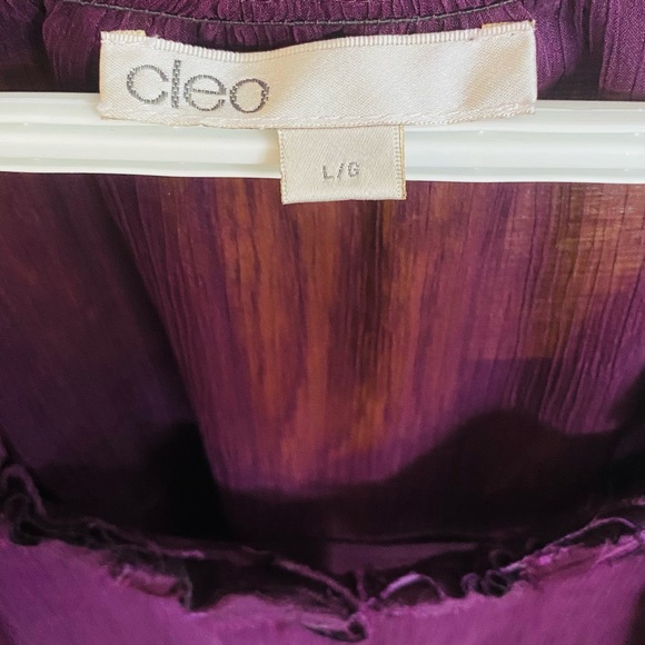 Cleo Ladies Purple Chiffon Top and Camisole - Picture 2 of 2